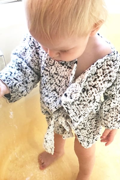 toddler bathrobe 12-18 months crochet pattern and post