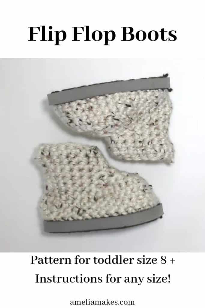 Crochet boots with flip best sale flop soles