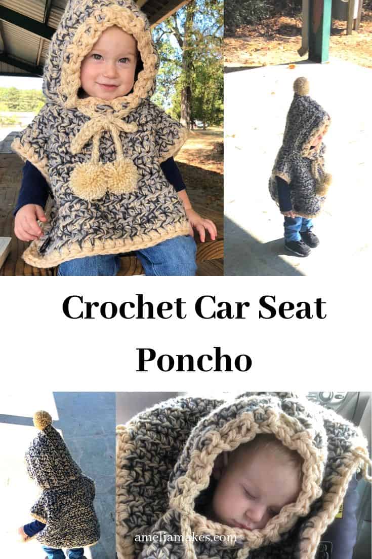 Crochet Car Seat Poncho Classy and Cute Free Pattern Amelia Makes