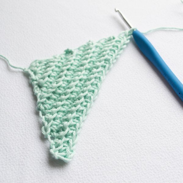 crochet shawl in progress