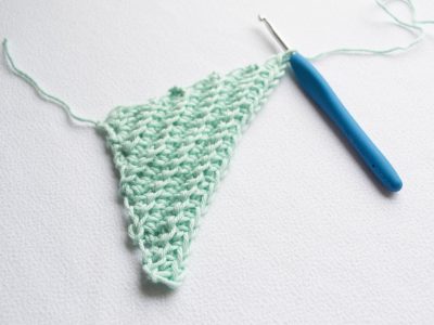 crochet shawl in progress