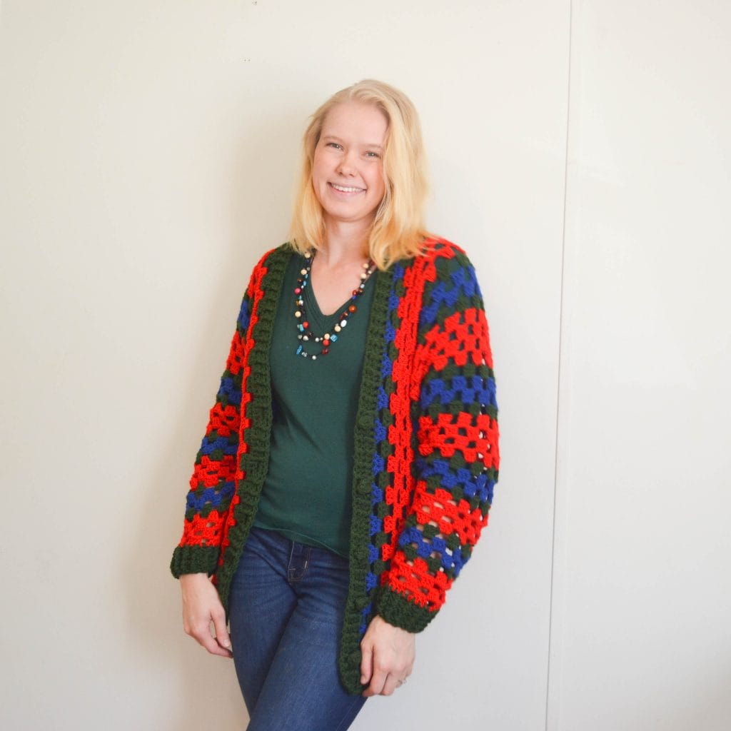 Granny stitch crochet cardigan