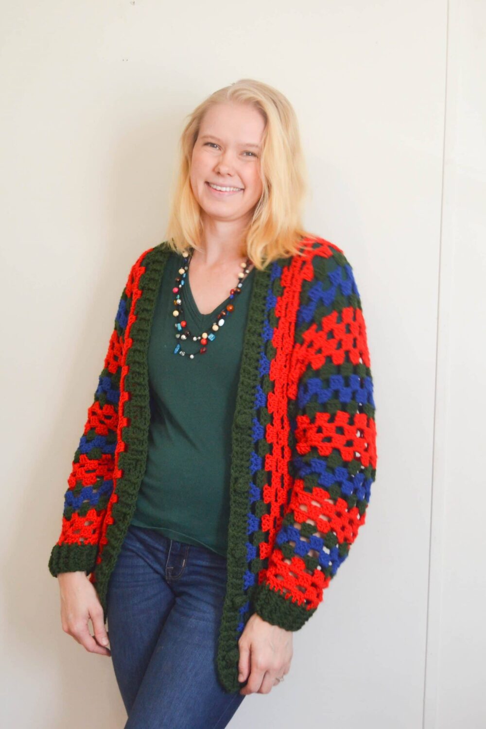 Granny stitch crochet cardigan