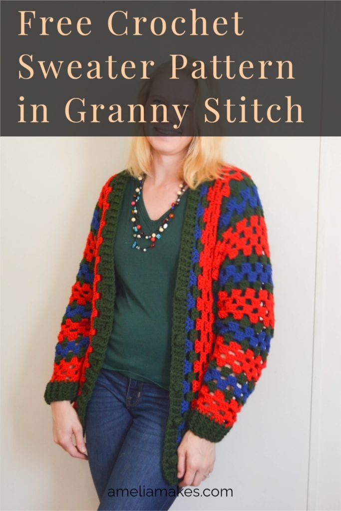 Granny square outlet sweater pattern free