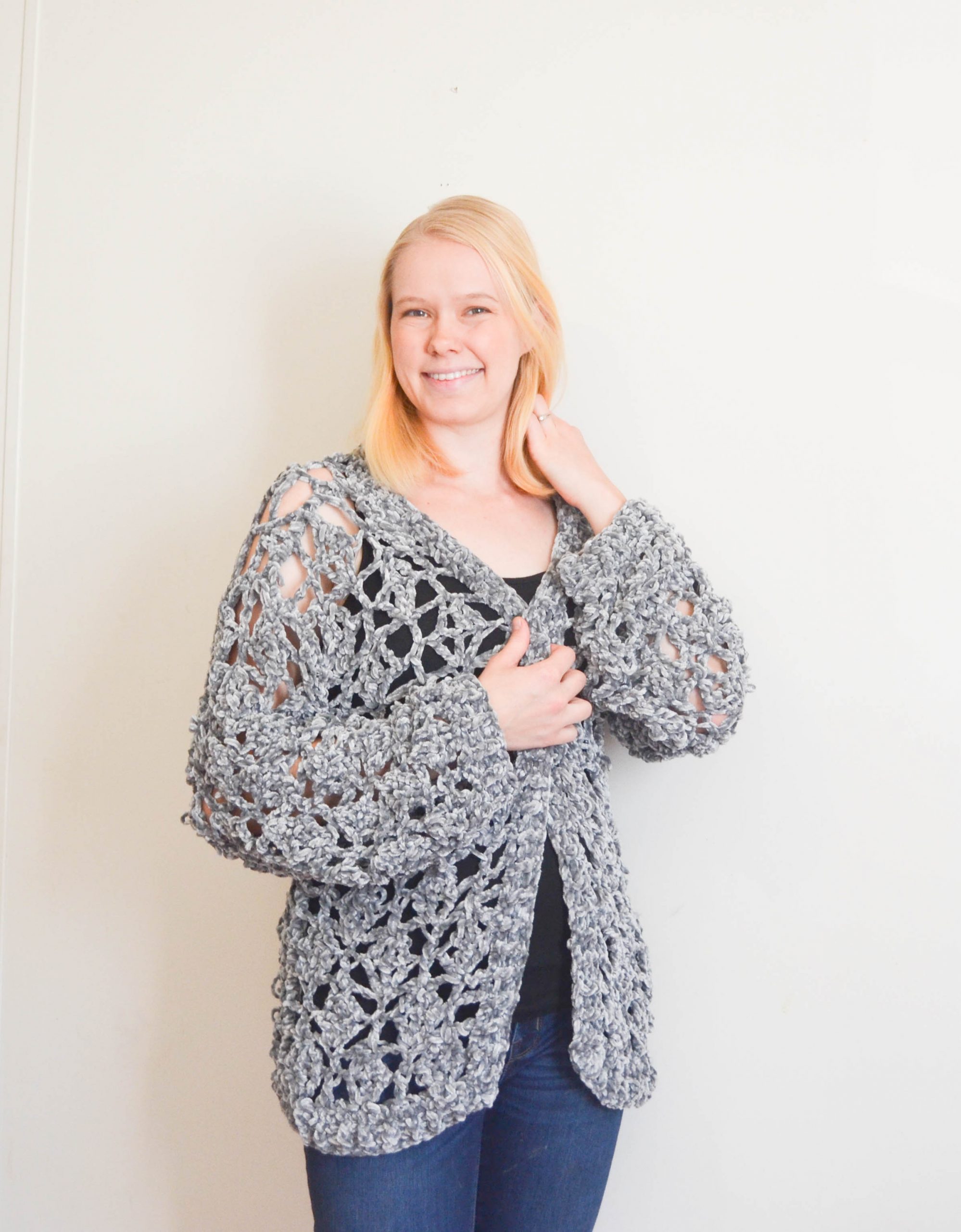 Velvet Crochet Kimono Free Pattern Amelia Makes
