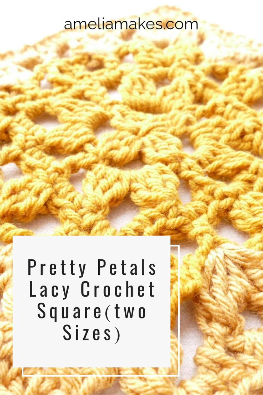 Pretty Petals Crochet Square- Free Pattern + Video - Amelia Makes