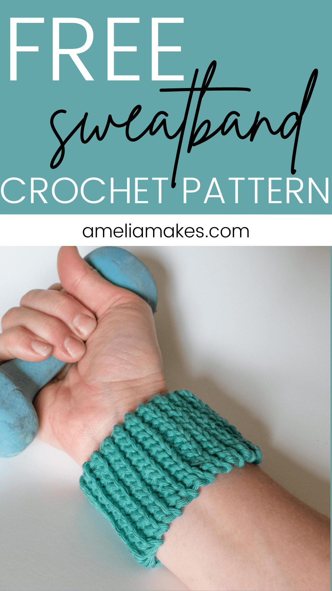 1 Hour Crochet Sweatband Free Pattern + Video Tutorial Amelia Makes