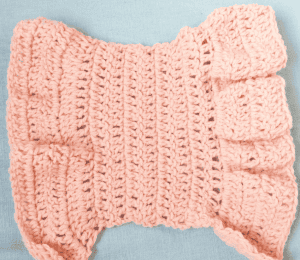 Crocheting ruffle edges