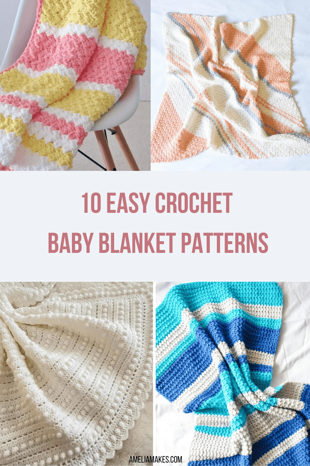 11 Easy crochet baby blanket gifts that are sentimental - Amelia Makes