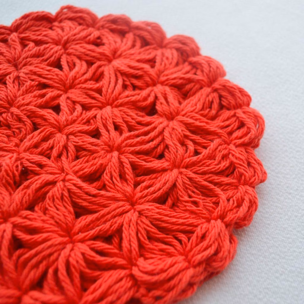 Jasmine stitch crochet trivet