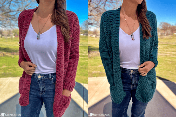 Tunisian crochet cardigan